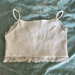 White lace tank